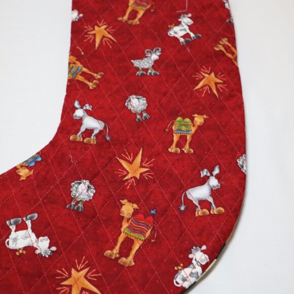 Christmas Stockings Quilted  The Great I Am fabric line - Picture 5 of 6